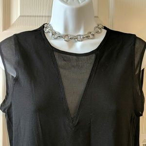NWT black mesh illusion sleeveless top XS 1. State